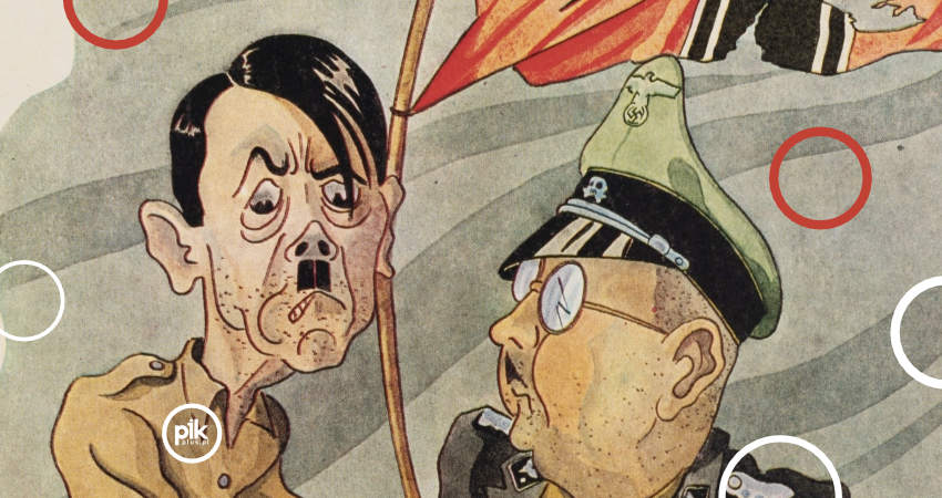 Na ekspozycji zostało zaprezentowanych 26 karykatur wojennych autorstwa Stanisława Toegla, pochodzących ze zbiorów Muzeum Górnośląskiego w Bytomiu.